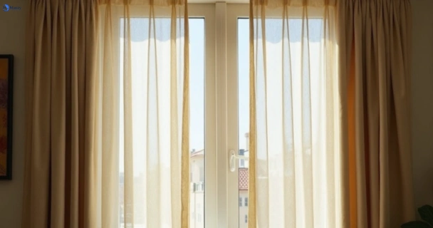 Dull dusty drapes in woronora-nsw before professional cleaning